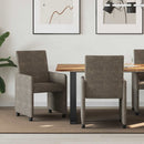 Spisebordsstole med hjul 2 pcs Mørkegrå 57 x 66 x 94 cm