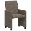 Spisebordsstole med hjul 2 pcs Mørkegrå 57 x 66 x 94 cm