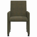 Spisebordsstole med hjul 2 pcs Army grøn 57 x 66 x 94 cm
