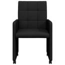 Spisebordsstole med hjul 2 pcs Sort 58 x 65 x 94 cm Stof