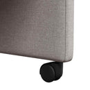 Spisebordsstole med hjul 2 pcs Gråbrun 58 x 65 x 94 cm Stof