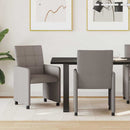 Spisebordsstole med hjul 2 pcs Gråbrun 58 x 65 x 94 cm Stof