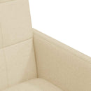Spisebordsstole med hjul 2 pcs Creme 58 x 65 x 94 cm Stof