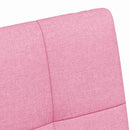 Spisebordsstole med hjul 2 pcs Lyserød 58 x 65 x 94 cm Stof