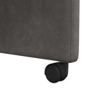Spisebordsstole med hjul 2 pcs Sort 57 x 67 x 95 cm Kunstlæder