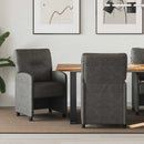 Spisebordsstole med hjul 2 pcs Sort 57 x 67 x 95 cm Kunstlæder