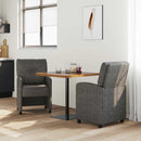 Spisebordsstole med hjul 2 pcs Sort 57 x 67 x 95 cm Kunstlæder