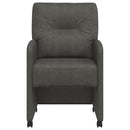 Spisebordsstole med hjul 2 pcs Sort 57 x 67 x 95 cm Kunstlæder