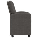 Spisebordsstole med hjul 2 pcs Sort 57 x 67 x 95 cm Kunstlæder
