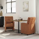 Spisebordsstole med hjul 2 pcs Brun 57 x 67 x 95 cm Kunstlæder