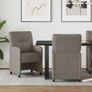 Spisebordsstole med hjul 2 pcs Grå 57 x 67 x 95 cm Kunstlæder