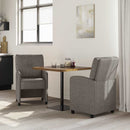 Spisebordsstole med hjul 2 pcs Grå 57 x 67 x 95 cm Kunstlæder