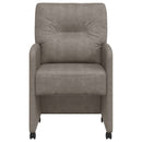 Spisebordsstole med hjul 2 pcs Grå 57 x 67 x 95 cm Kunstlæder