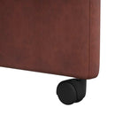 Spisebordsstole med hjul 2 pcs Skinnende brun 57 x 67 x 95 cm