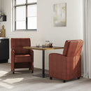 Spisebordsstole med hjul 2 pcs Skinnende brun 57 x 67 x 95 cm
