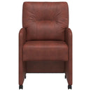 Spisebordsstole med hjul 2 pcs Skinnende brun 57 x 67 x 95 cm
