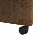 Spisebordsstole med hjul med hjul 2 pcs Brun 57 x 67 x 95 cm