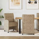 Spisebordsstole med hjul med hjul 2 pcs Lysegrå 57 x 67 x 95 cm