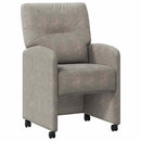 Spisebordsstole med hjul med hjul 2 pcs Lysegrå 57 x 67 x 95 cm
