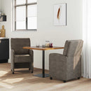 Spisebordsstole med hjul 2 pcs Mørkegrå 57 x 67 x 95 cm
