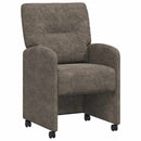 Spisebordsstole med hjul 2 pcs Mørkegrå 57 x 67 x 95 cm