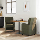Spisebordsstole med hjul 2 pcs Army grøn 57 x 67 x 95 cm