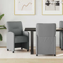Spisebordsstole med hjul 2 pcs Lysegrå 57 x 67 x 95 cm Stof