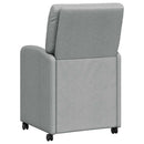 Spisebordsstole med hjul 2 pcs Lysegrå 57 x 67 x 95 cm Stof