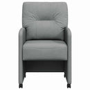 Spisebordsstole med hjul 2 pcs Lysegrå 57 x 67 x 95 cm Stof