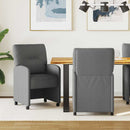 Spisebordsstole med hjul 2 pcs Mørkegrå 57 x 67 x 95 cm Stof