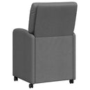 Spisebordsstole med hjul 2 pcs Mørkegrå 57 x 67 x 95 cm Stof