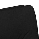 Spisebordsstole med hjul 2 pcs Sort 57 x 67 x 95 cm Stof