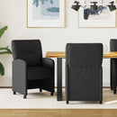 Spisebordsstole med hjul 2 pcs Sort 57 x 67 x 95 cm Stof