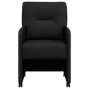 Spisebordsstole med hjul 2 pcs Sort 57 x 67 x 95 cm Stof
