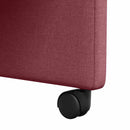 Spisebordsstole med hjul 2 pcs Vinrød 57 x 67 x 95 cm Stof