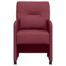 Spisebordsstole med hjul 2 pcs Vinrød 57 x 67 x 95 cm Stof