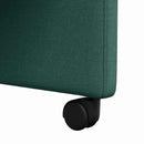Spisebordsstole med hjul 2 pcs Mørkegrøn 57 x 67 x 95 cm Stof