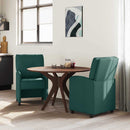Spisebordsstole med hjul 2 pcs Mørkegrøn 57 x 67 x 95 cm Stof