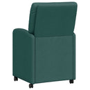 Spisebordsstole med hjul 2 pcs Mørkegrøn 57 x 67 x 95 cm Stof