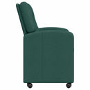 Spisebordsstole med hjul 2 pcs Mørkegrøn 57 x 67 x 95 cm Stof