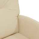 Spisebordsstole med hjul 2 pcs Creme 57 x 67 x 95 cm Stof