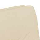 Spisebordsstole med hjul 2 pcs Creme 57 x 67 x 95 cm Stof