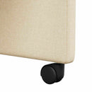 Spisebordsstole med hjul 2 pcs Creme 57 x 67 x 95 cm Stof