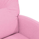 Spisebordsstole med hjul 2 pcs Lyserød 57 x 67 x 95 cm Stof