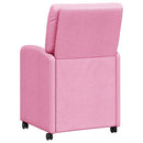 Spisebordsstole med hjul 2 pcs Lyserød 57 x 67 x 95 cm Stof