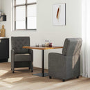 Spisebordsstole med hjul 2 pcs Sort 58 x 67 x 97 cm Kunstlæder