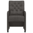 Spisebordsstole med hjul 2 pcs Sort 58 x 67 x 97 cm Kunstlæder