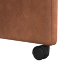 Spisebordsstole med hjul 2 pcs Brun 58 x 67 x 97 cm Kunstlæder