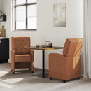 Spisebordsstole med hjul 2 pcs Brun 58 x 67 x 97 cm Kunstlæder