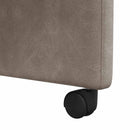 Spisebordsstole med hjul 2 pcs Grå 58 x 67 x 97 cm Kunstlæder